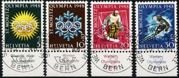 Thumb-1: W25w-W28w - 1948, Francobolli speciali per le Olimpiadi invernali di St. Moritz.