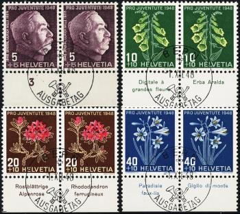 Thumb-1: J125-J128 - 1948, Ritratto del generale Willes e dipinti di fiori alpini
