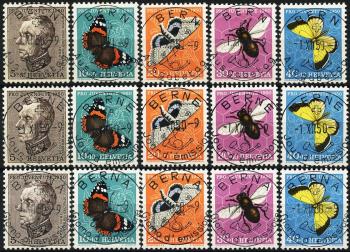 Thumb-1: J133-J137 - 1950, Ritratto di T. Sprecher von Bernegg e immagini di insetti