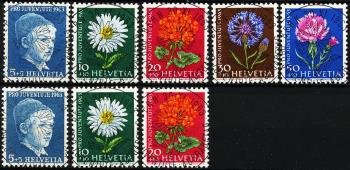 Thumb-1: J200-J204L - 1963, Pro Juventute, ritratto di ragazzo, fiori di prato e giardino