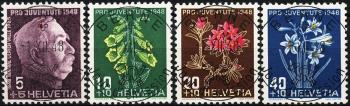 Thumb-1: J125-J128 - 1948, Bildnis General Willes und Alpenblumenbilder