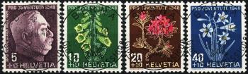 Thumb-1: J125-J128 - 1948, Ritratto del generale Willes e dipinti di fiori alpini