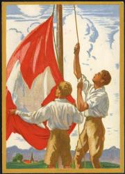 Thumb-2: BK49II - 1929, Fahnenaufzug