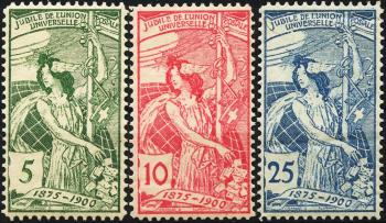 Thumb-1: 77A-79A - 1900, 25 anni dell'Unione Postale Universale