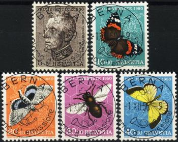 Thumb-1: J133-J137 - 1950, Bildnis T. Sprechers von Bernegg und Insektenbilder