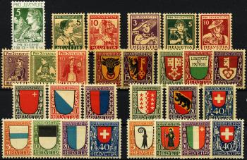 Thumb-1: J1-J28 - 1913-1923, Trachtenbilder und Kantonswappen