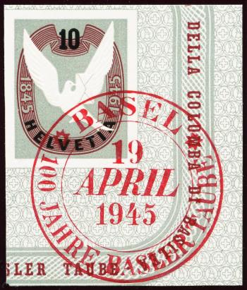 Thumb-1: W22 - 1945, Esemplare unico della serie commemorativa del centenario della colomba di Basilea
