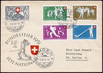 Thumb-1: B51-B55 - 1951, Zürich 600 Jahre in der Eidgenossenschaft und Volksspiele
