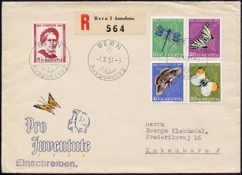 Thumb-1: J138-J142 - 1951, Ritratto di J. Spyri e immagini di insetti