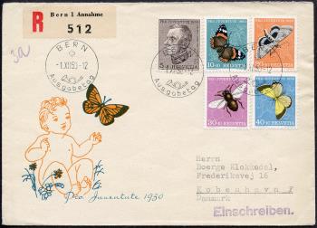 Thumb-1: J133-J137 - 1950, Ritratto di T. Sprecher von Bernegg e immagini di insetti