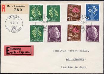 Thumb-1: J125-J128 - 1948, Bildnis General Willes und Alpenblumenbilder
