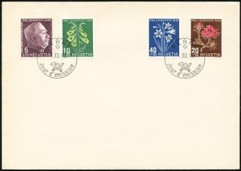 Thumb-1: J125-J128 - 1948, Ritratto del generale Willes e dipinti di fiori alpini