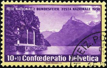 Thumb-1: B1z - 1938, Tellskapelle, geriffeltes Papier