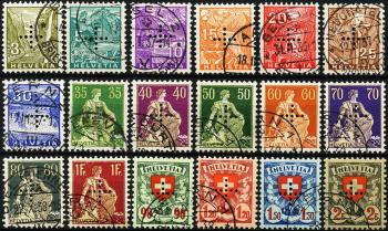 Thumb-1: BV1-BV18 - 1935-1937, Timbres-poste avec une croix perforée