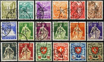 Thumb-1: BV1-BV18 - 1935-1937, Postage stamps with a punched cross