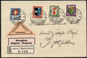 Thumb-1: J37-J40 - 1926, Kantons- und Schweizer Wappen