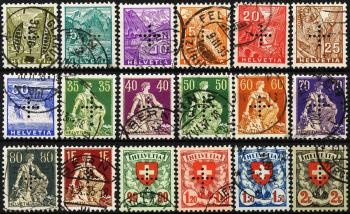 Thumb-1: BV1-BV18 - 1935-1937, Freimarken mit eingelochtem Kreuz