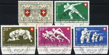 Briefmarken: B46-B50 - Serie, ET-Stempel französisch