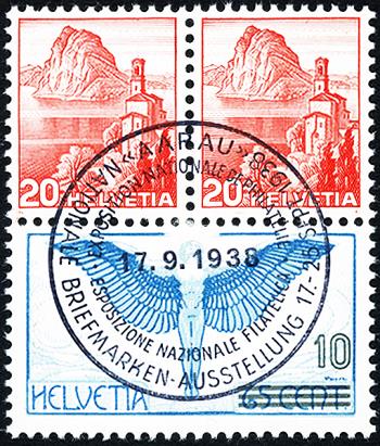 Briefmarken: W9-W10 - 1938 Einzelwerte aus dem Aarauer Block
