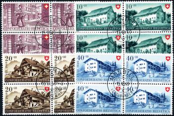 Briefmarken: B42-B45 - 1949 Arbeit und Schweizer Haus IV