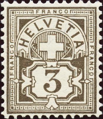 Briefmarken: 81 - 1906 Faserpapier mit WZ