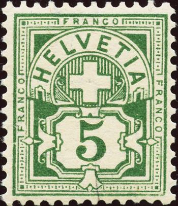 Briefmarken: 82 - 1906 Faserpapier mit WZ