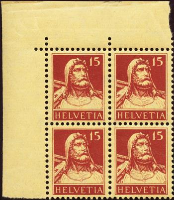 Briefmarken: 173z - 1933 Tellbrustbild, sämisches Faserpapier, geriffelt