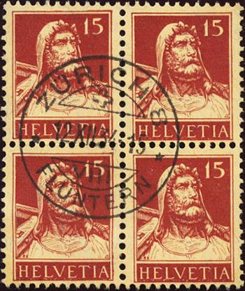 Briefmarken: 173z - 1933 Tellbrustbild, sämisches Faserpapier, geriffelt