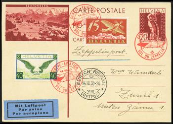 Thumb-1: SF30.8a - 14. September 1930, Zeppelin mail Geneva-Zurich