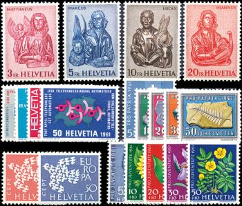 Briefmarken: CH1961 - 1961 Jahreszusammenstellung