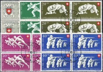 Thumb-1: B46-B50 - 1950, 100 ans de La Poste Suisse et d'illustrations sportives