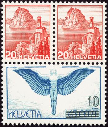 Stamps: W9-W10 - 1938 Individual values from the Aarau block