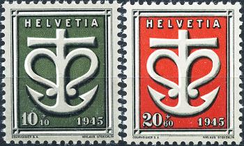 Briefmarken: W19-W20 - 1945 Sondermarken für die Schweizer Spende an die Kriegsgeschädigten
