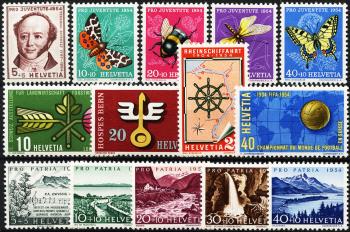 Briefmarken: CH1954 - 1954 Jahreszusammenstellung