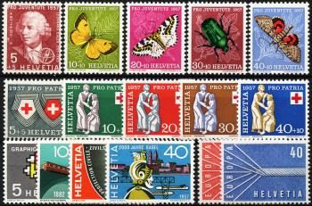 Briefmarken: CH1957 - 1957 Jahreszusammenstellung