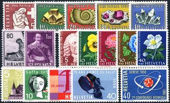 Briefmarken: CH1958 - 1958 Jahreszusammenstellung