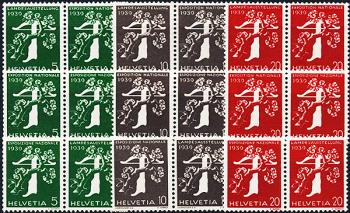 Briefmarken: Z25d-Z27f - 1939 Landesausstellungs-Sondermarken aus Automatenrollen
