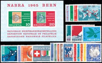 Briefmarken: CH1965 - 1965 Jahreszusammenstellung