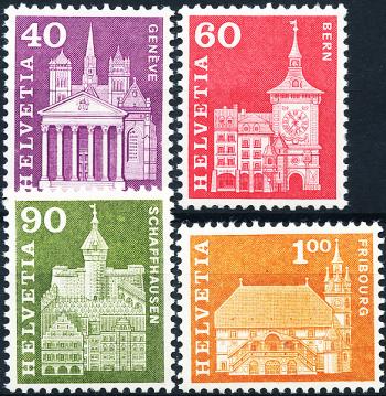 Briefmarken: 362RLM-369RLM - 1964 Postgeschichtliche Motive und Baudenkmäler, Leuchtstoffpapier, violette Faserung
