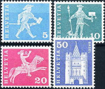 Briefmarken: 355RM-363RM - 1963-1968 Postgeschichtliche Motive und Baudenkmäler, weisses Papier