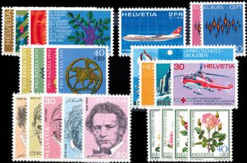 Briefmarken: CH1972 - 1972 Jahreszusammenstellung