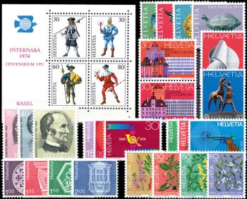 Stamps: CH1974 - 1974 annual compilation