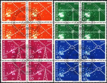 Briefmarken: 309-312 - 1952 100 Jahre elektrisches Nachrichtenwesen in der Schweiz
