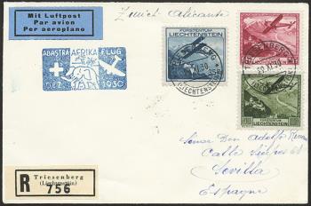 Stamps: SF30.12 bL. - 2. Dezember 1930 III Swiss Africa flight