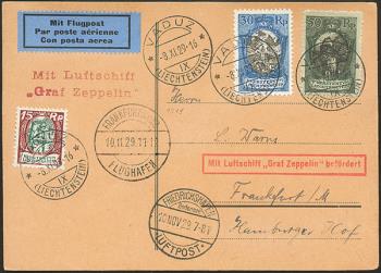 Francobolli: ZF109b. - 10. November 1929 Viaggio a Francoforte