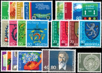Briefmarken: CH1980 - 1980 Jahreszusammenstellung