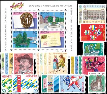 Briefmarken: CH1990 - 1990 Jahreszusammenstellung