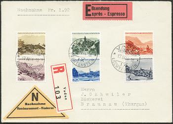 Briefmarken: FL188,189, 192-FL194,196 - 1944 Landschaften