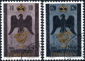 Francobolli: FL290-FL291 - 1956 150 anni di sovrano Liechtenstein