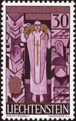 Timbres: FL324 - 1959 Timbre funéraire du pape Pie XII.